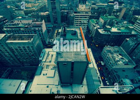 Vista aerea del centro di Santiago, Cile Foto Stock
