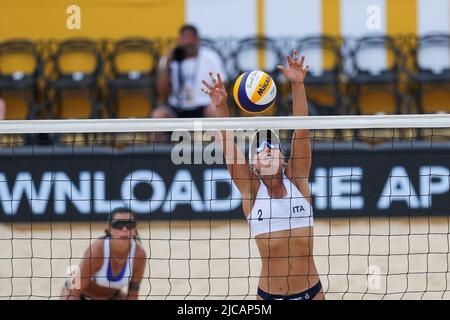 Foro Italico, Roma, Italia, 11 giugno 2022, Cali/Tega (Italia) durante i Campionati del mondo di Beach volley (day2) - Beach volley Foto Stock