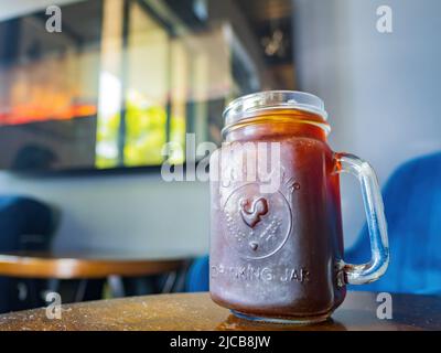 Primo piano di un caffè freddo in Oklahoma Foto Stock