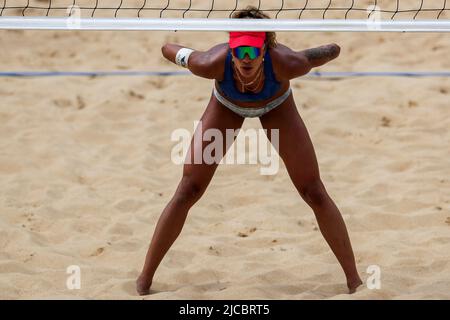 Roma, Italia. 11th giugno 2022. Brandie (Canada) durante il Beach Volley World Championships (day2), Beach Volley a Roma, Italia, Giugno 11 2022 Credit: Independent Photo Agency/Alamy Live News Foto Stock