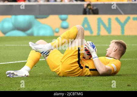 Jordan Pickford (Inghilterra) durante la partita UEFA UEFA Nations League 2022 2023 tra Inghilterra 0-0 Italia al Molineux Stadium il 11 giugno 2022 a Wolverhampton, Inghilterra. Credit: Maurizio Borsari/AFLO/Alamy Live News Foto Stock