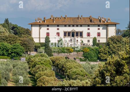 Un matrimonio si celebra nell'antica villa medicea la Ferdinanda, Artimino, Prato, Italia Foto Stock