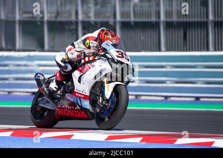 Misano Adriatico, Italia. 12th giugno 2022. race2, World Superbike - SBK a Misano Adriatico, Italy, June 12 2022 Credit: Independent Photo Agency/Alamy Live News Foto Stock