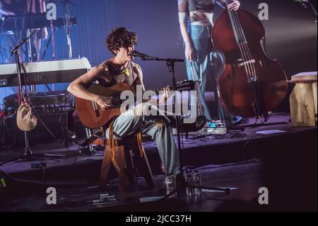 Guitarricadelafuente en su concierto de Zaragoza haciendo un esaurito en la Sala Mozart Foto Stock