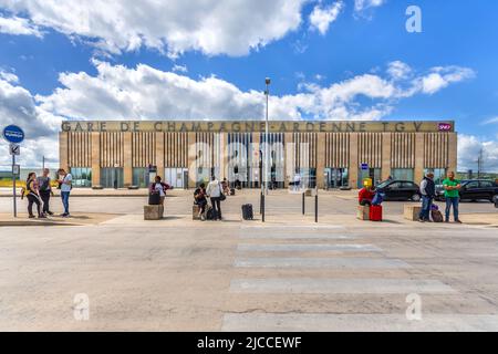 Stazione TGV Gare de Champagne-Ardenne, Reims, Marne (51), Francia. Foto Stock