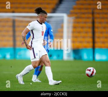 WOLVERHAMPTON INGHILTERRA - GIUGNO 11 : Kalvin Phillips (Leeds) d'Inghilterra durante la UEFA Nations League - Gruppo A3 tra Inghilterra e Italia a Molineux Foto Stock