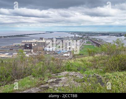 Porto di Lake Superior a Duluth, Minnesota e Superior, Wisconsin Foto Stock