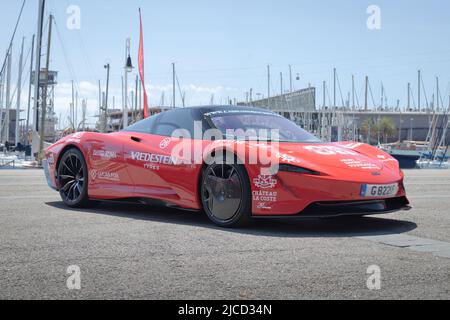 BARCELLONA, SPAGNA-9 GIUGNO 2022: McLaren Speedtail a Barcellona Foto Stock