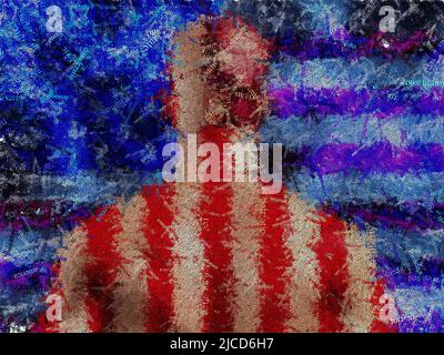 USA colori uomo. 3D rendering Foto Stock