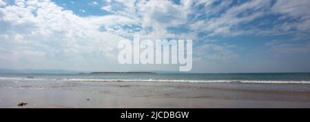 La spiaggia di Aber Dyfi Wales Foto Stock