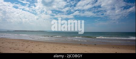 La spiaggia di Aber Dyfi Wales Foto Stock