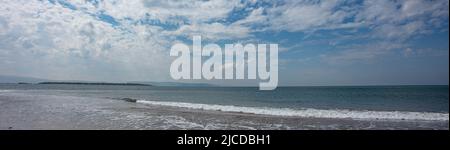 La spiaggia di Aber Dyfi Wales Foto Stock