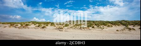 Le dune sabbiose di Aber Dyfi Beach Foto Stock