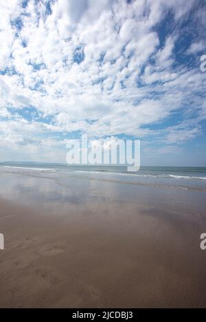 La spiaggia di Aber Dyfi Wales Foto Stock