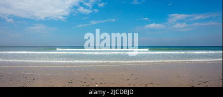 La spiaggia di Aber Dyfi Wales Foto Stock