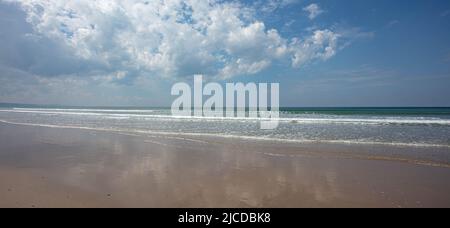 La spiaggia di Aber Dyfi Wales Foto Stock