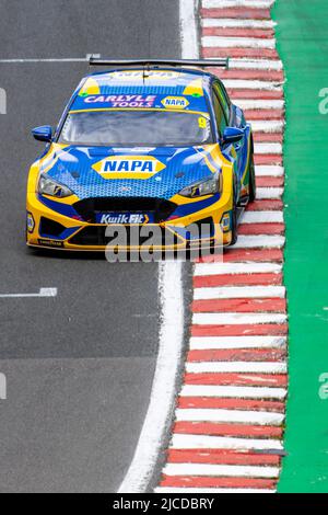 12th giugno 2022; Oulton Park, Little Budworth, Cheshire, Inghilterra; Kwik Fit British Touring Car Championship, Oulton Park: Dan Cammish nella SUA NAPA Racing UK Ford Focus ST Foto Stock