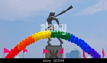 JC Pride Festival presso Exchange Place a Jersey City, NJ Foto Stock