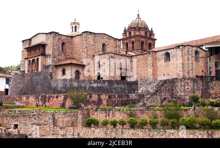 Qoricancha o Qurikancha, Iglesia de santo domingo, Cusco o Cuzco città, Perù Foto Stock