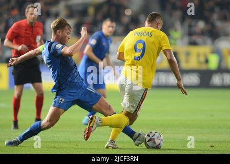 George Puscas durante la Romania vs Finlandia , Bucarest 11.06.2022 , UEFA Nations League 2022,Cristi Stavri Foto Stock