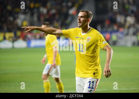 Nicusor Bancu #11# e Robin Lod #8 durante la Romania vs Finlandia , Bucarest 11.06.2022 , UEFA Nations League 2022,Cristi Stavri Foto Stock