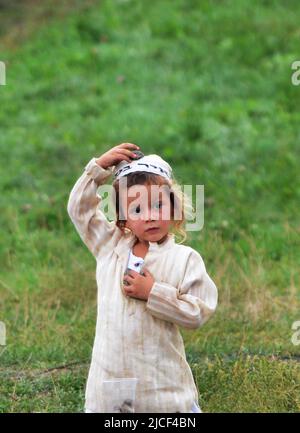 Ritratto di un giovane ebreo preso in Uman, Ucraina. Foto Stock