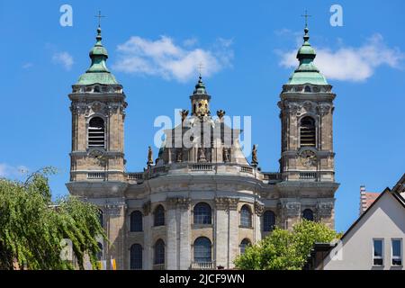 Basilica di San Martino a Weingarten, la più grande chiesa barocca a nord delle Alpi, la strada barocca dell'alta Svevia, l'alta Svevia, Baden-Württemberg, Germania Foto Stock