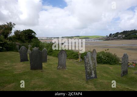 Chiesa di San Michele antica cappelleria di St Minver parrocchia Porthilly Rock Cornovaglia Inghilterra UK datato 1299 restaurato 1867 Foto Stock