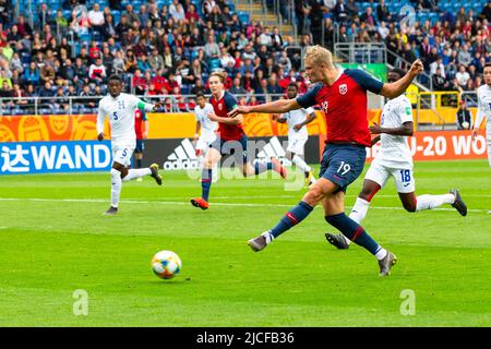 Erling Braut Haaland durante la Coppa del mondo FIFA U-20 nel 2019 Foto Stock