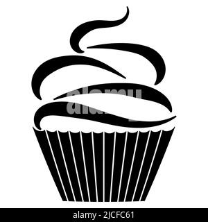 Illustrazione della sezione vettoriale del cupcake. EPS10 Illustrazione Vettoriale