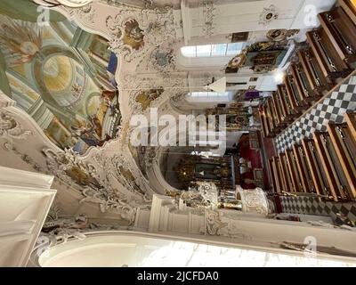 Chiesa Parrocchiale di San Nicola a Ischgl, Val Paznaun, Tirolo, Austria Foto Stock