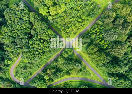 Walter-Lohmann-Ring, nuovo quartiere di sviluppo FELDMARK, Ostpark, Bochum, Renania settentrionale-Vestfalia, Germania Foto Stock