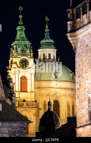 Chiesa di San Nicola, Città minore di Praga, Praga, Repubblica Ceca Foto Stock