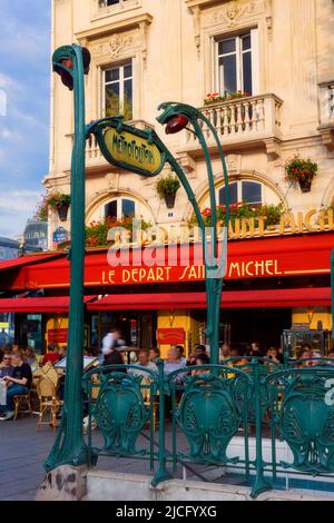 Ristorante Outdour nel quartiere Latino, Parigi, Ile-de-France, Francia Foto Stock