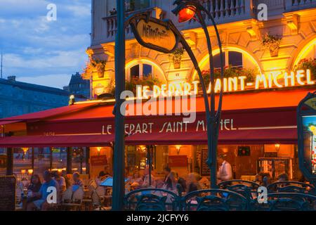 Ristorante Outdour nel quartiere Latino, Parigi, Ile-de-France, Francia Foto Stock