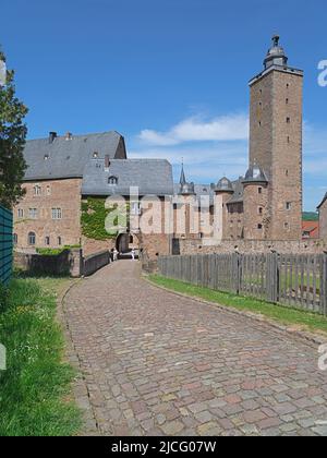 Castello, Keep, Castello di Steinau, Steinau an der Straße, Assia, Germania Foto Stock