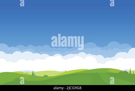 Montagne e nuvole Illustrazione Vettoriale