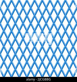 Tracciato vettoriale astratto geometrico senza giunture con i rombo. Ornamento geometrico moderno blu e bianco. Sfondo moderno senza cuciture Illustrazione Vettoriale