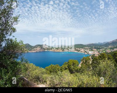 Escursioni sul GR 221 alla splendida costa della Tramuntana, Maiorca, Isole Baleari, Spagna, Europa Foto Stock