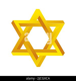 Elemento vettoriale isolato Star David per la progettazione di banner. Icona schermo simbolo Illustrazione Vettoriale