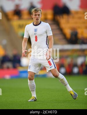 11 giu 2022 - Inghilterra / Italia - Lega delle Nazioni UEFA - Gruppo 3 - Stadio Molineux James Ward-Prowse in Inghilterra durante la partita contro l'Italia. Picture Credit : © Mark Pain / Alamy Live News Foto Stock