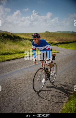 Evento ciclistico d'epoca Veloretro, Ulverston, Cumbria, Regno Unito. Foto Stock