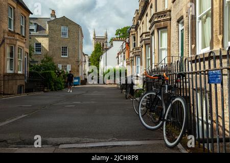 Mattina di primavera nel centro di Cambridge, Inghilterra. Foto Stock