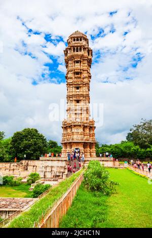 Kittoram è una torre monumento che si trova nel distretto di Chittorgarh, nello stato federato del Rajasthan Foto Stock