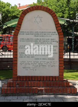 Memoriale alla Sinagoga di Subotica per i 4000 cittadini ebrei uccisi nei campi di morte Foto Stock