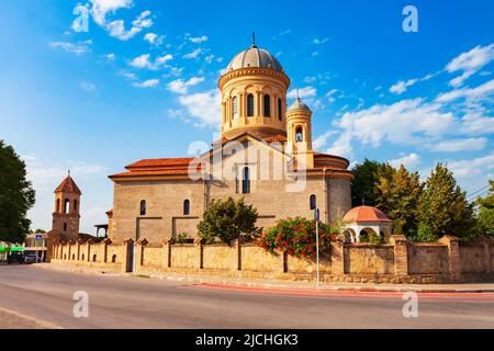 Gori Cattedrale di Santa Maria nel centro storico di Gori. Gori è una città della Georgia orientale, che funge da capitale regionale di Shida Kartli. Foto Stock