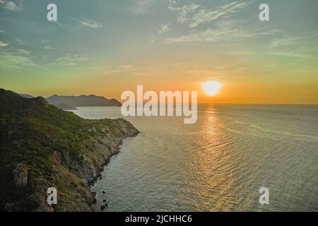 Alba a Hang Rai, provincia di Ninh Thuan, Vietnam Foto Stock