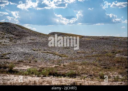 Wakonda agate letti nel bufalo gap nazionale prateria in South Dakota, Stati Uniti Foto Stock