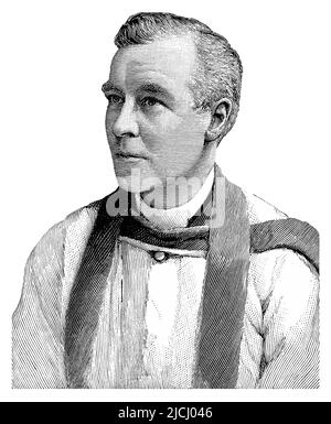 Incisione Vintage 1895 di James Fleming, Clergyman della Chiesa d'Inghilterra. Foto Stock