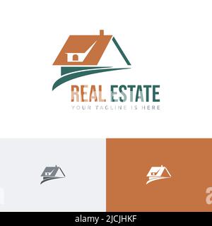 Casa Casa Immobiliare alloggiamento residenziale semplice Logo Illustrazione Vettoriale